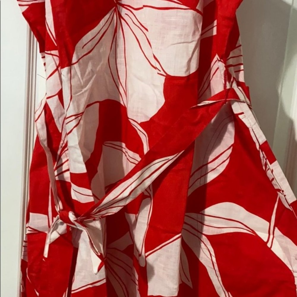 NWT new day Red Floral Sundress Sz L Red White - Picture 4 of 4